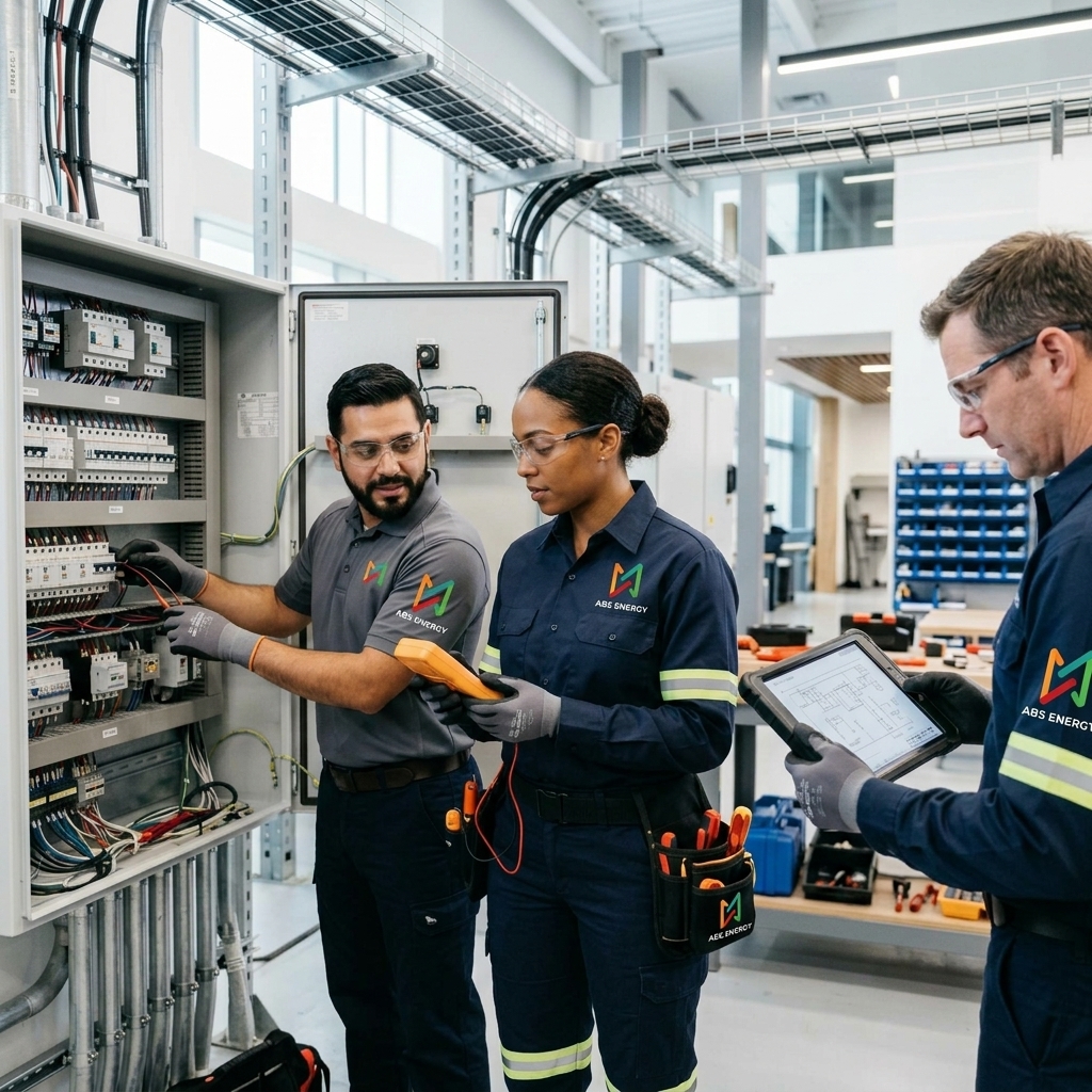 Unser Elektriker-Team bei der Arbeit